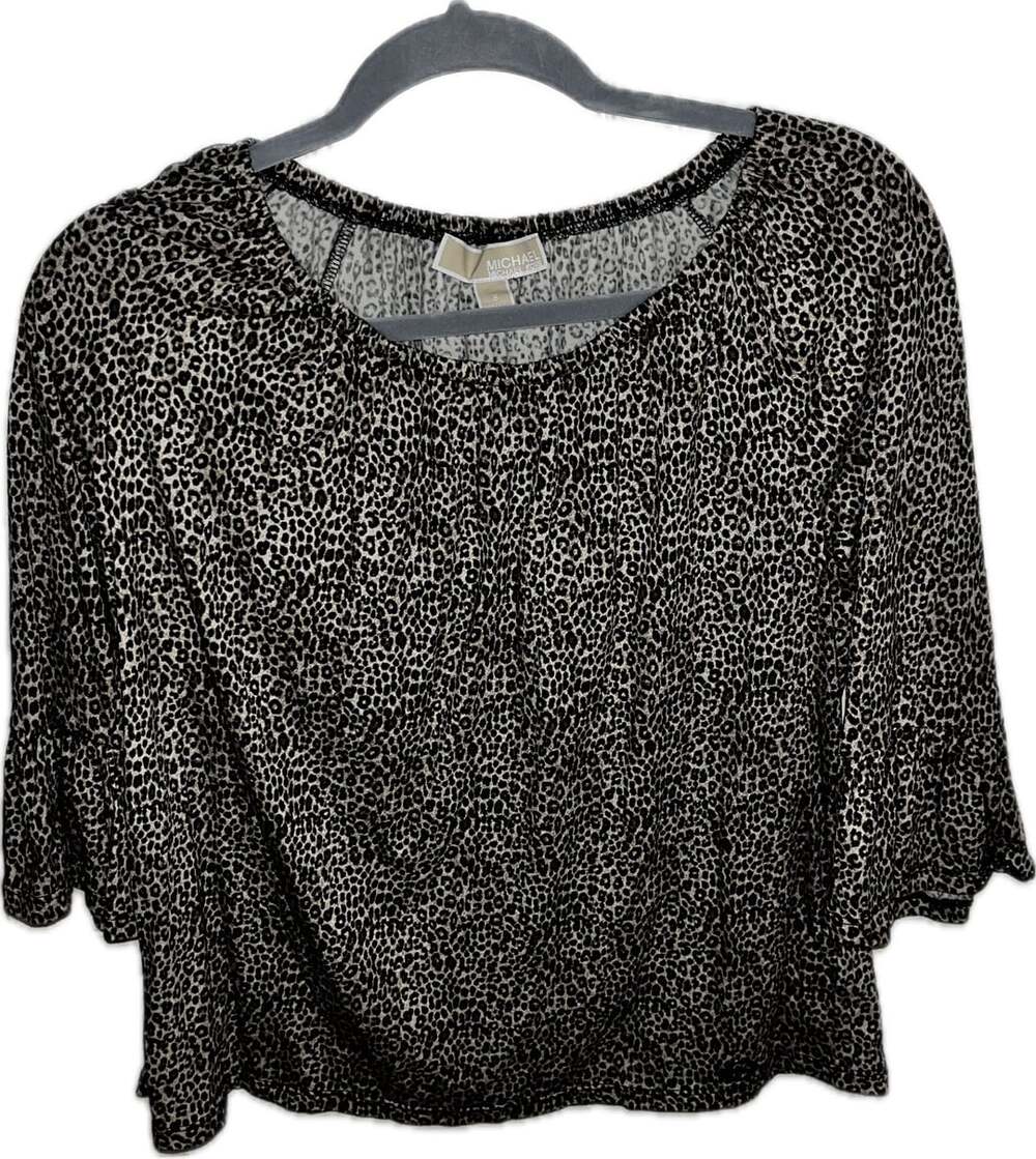 Michael Michael Kors Leopard Print Top Size S